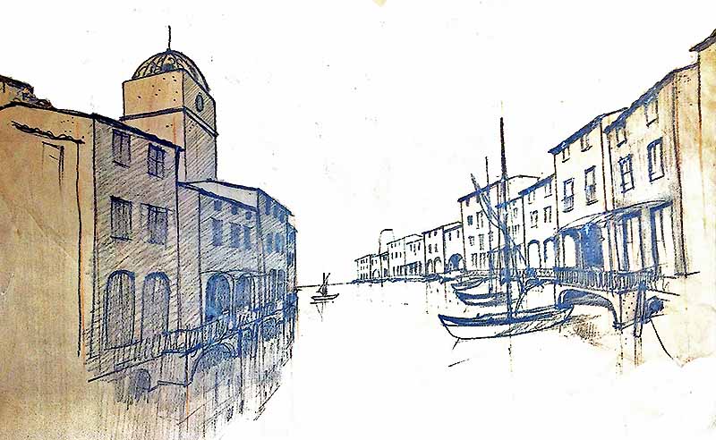 croquis de l'architecte...