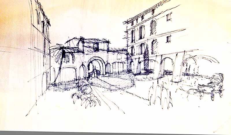croquis de l'architecte...