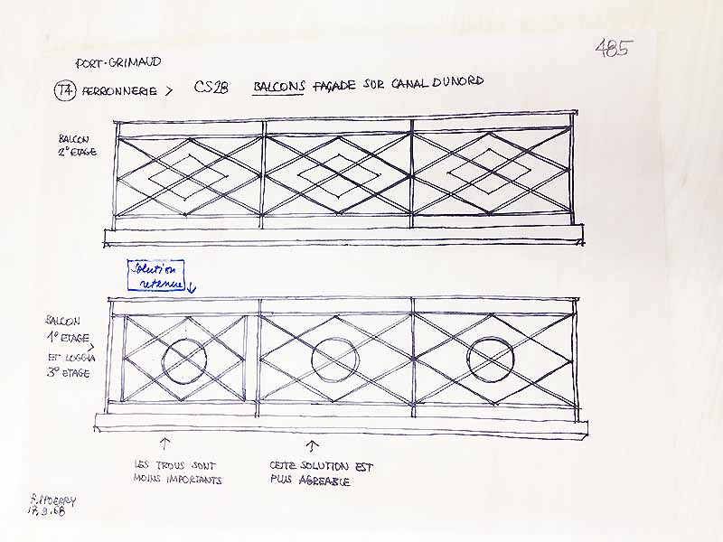croquis de l'architecte...