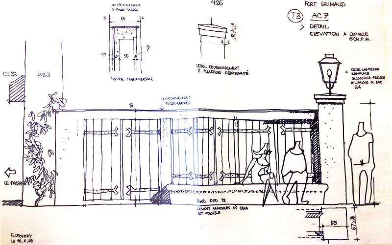 croquis de l'architecte...