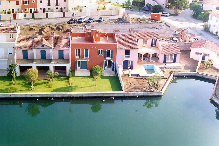 Les maisons le long du Grand Canal 