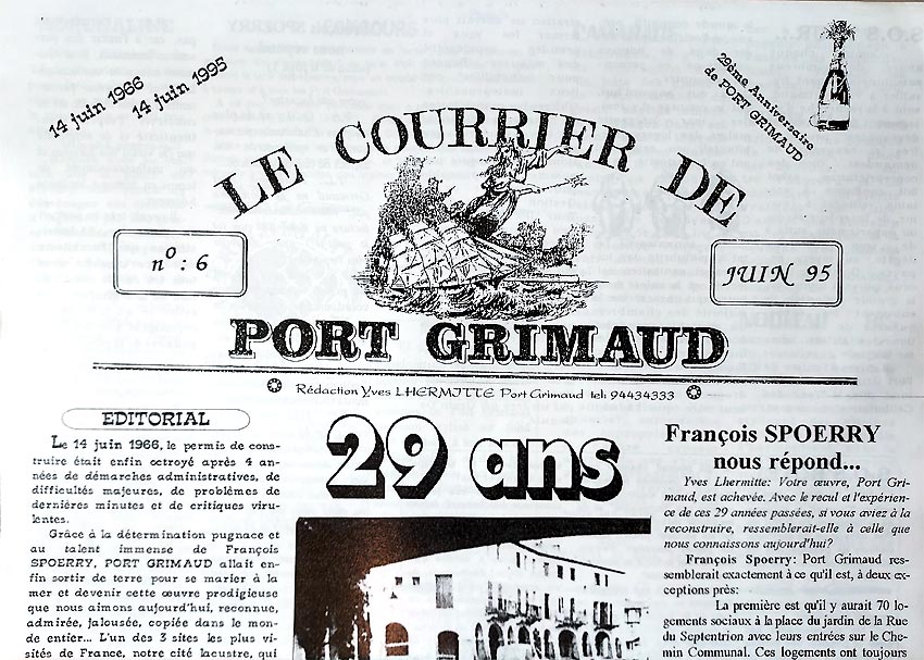 Le courrier de PORT GRIMAUD