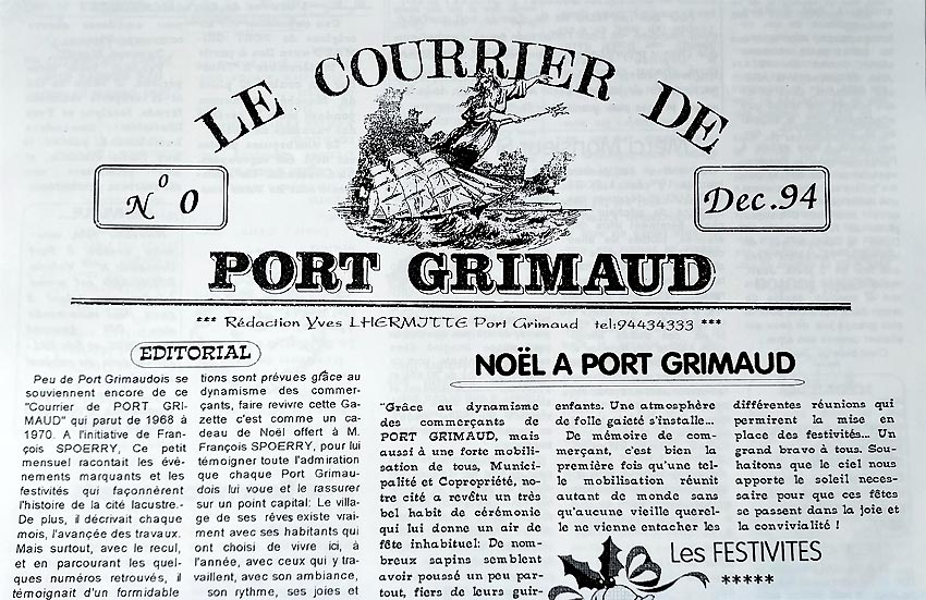 Le courrier de PORT GRIMAUD